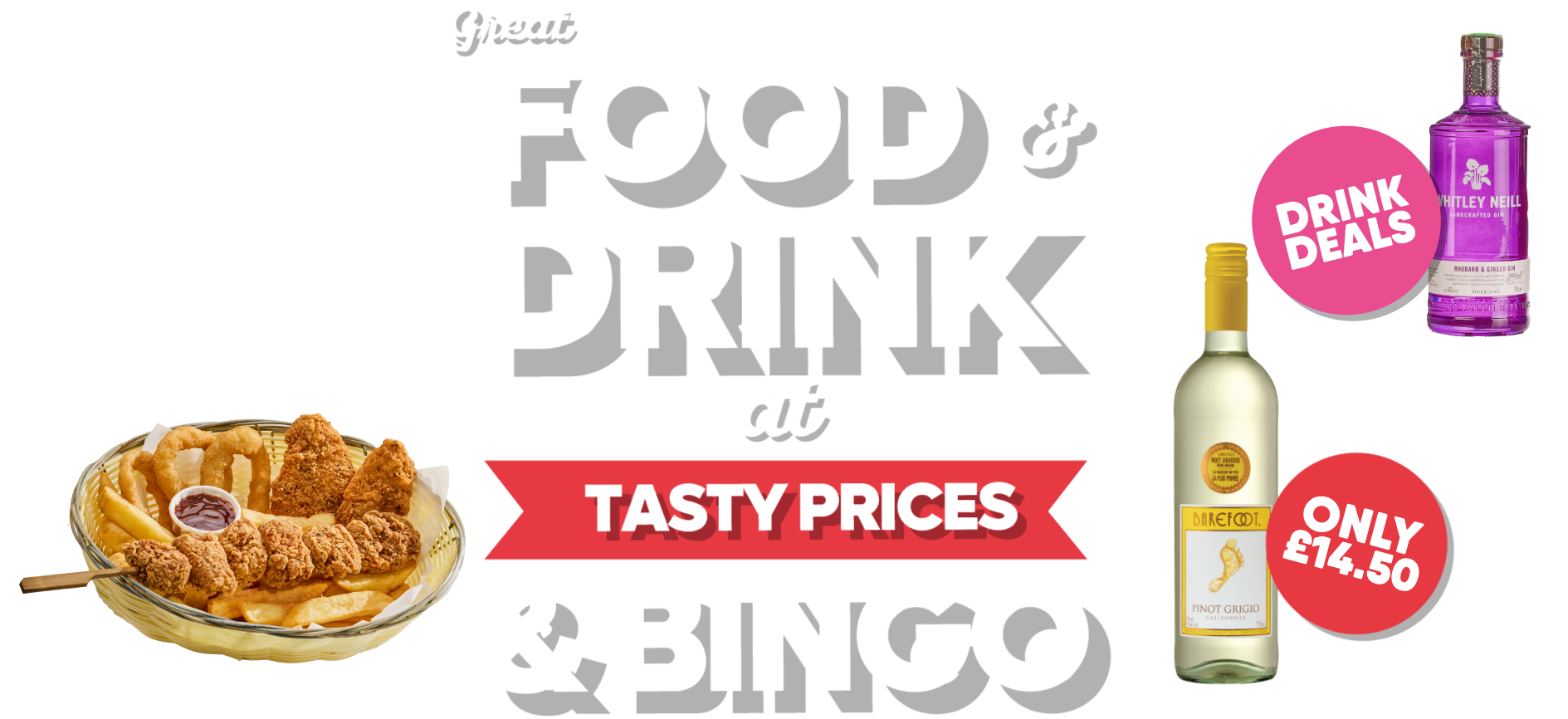 Food & Drink at Tasty Prices & Bingo 